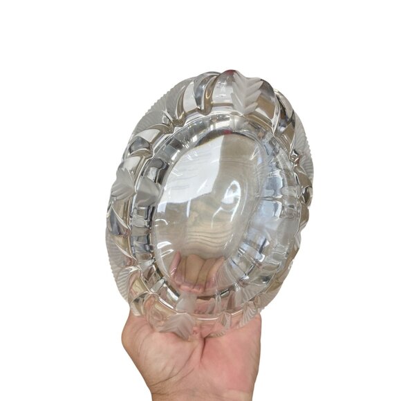 Crystal glass decorative lotus shaped floral glass bowl 8x6x4 SKU 9150 - Picture 6 of 10